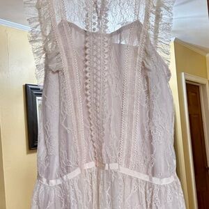 Q&A Light Pink Lace Blouse
